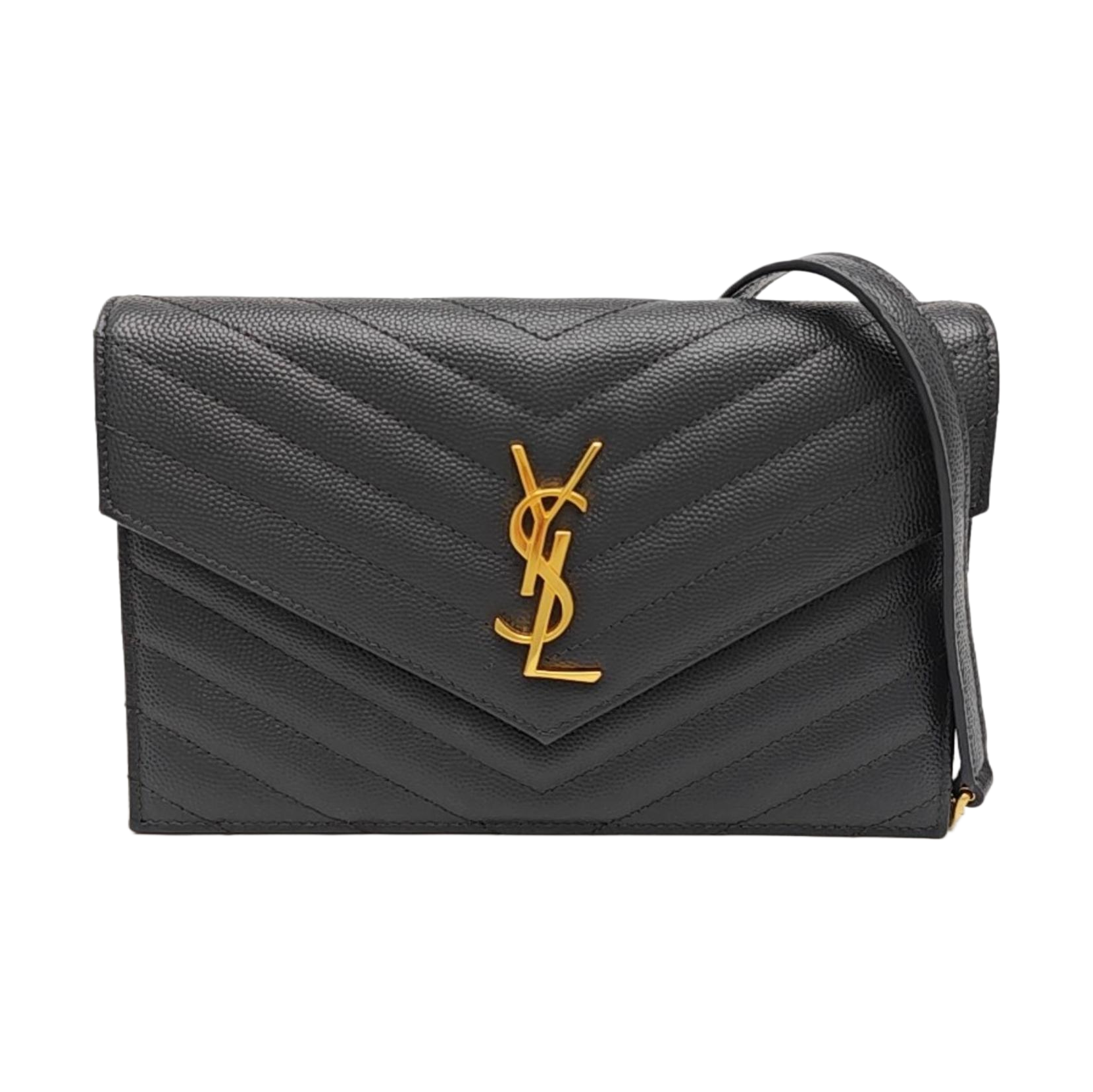 MONOGRAM Chevron Calfskin Gray