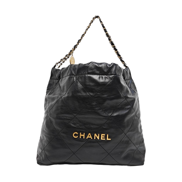 CHANEL 22 Medium Quilted Calfskin Black
