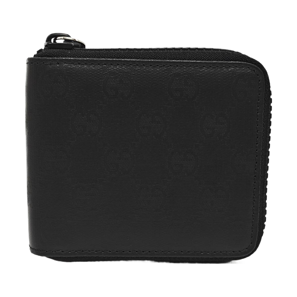 Monogram Coated Canvas Clutch Black