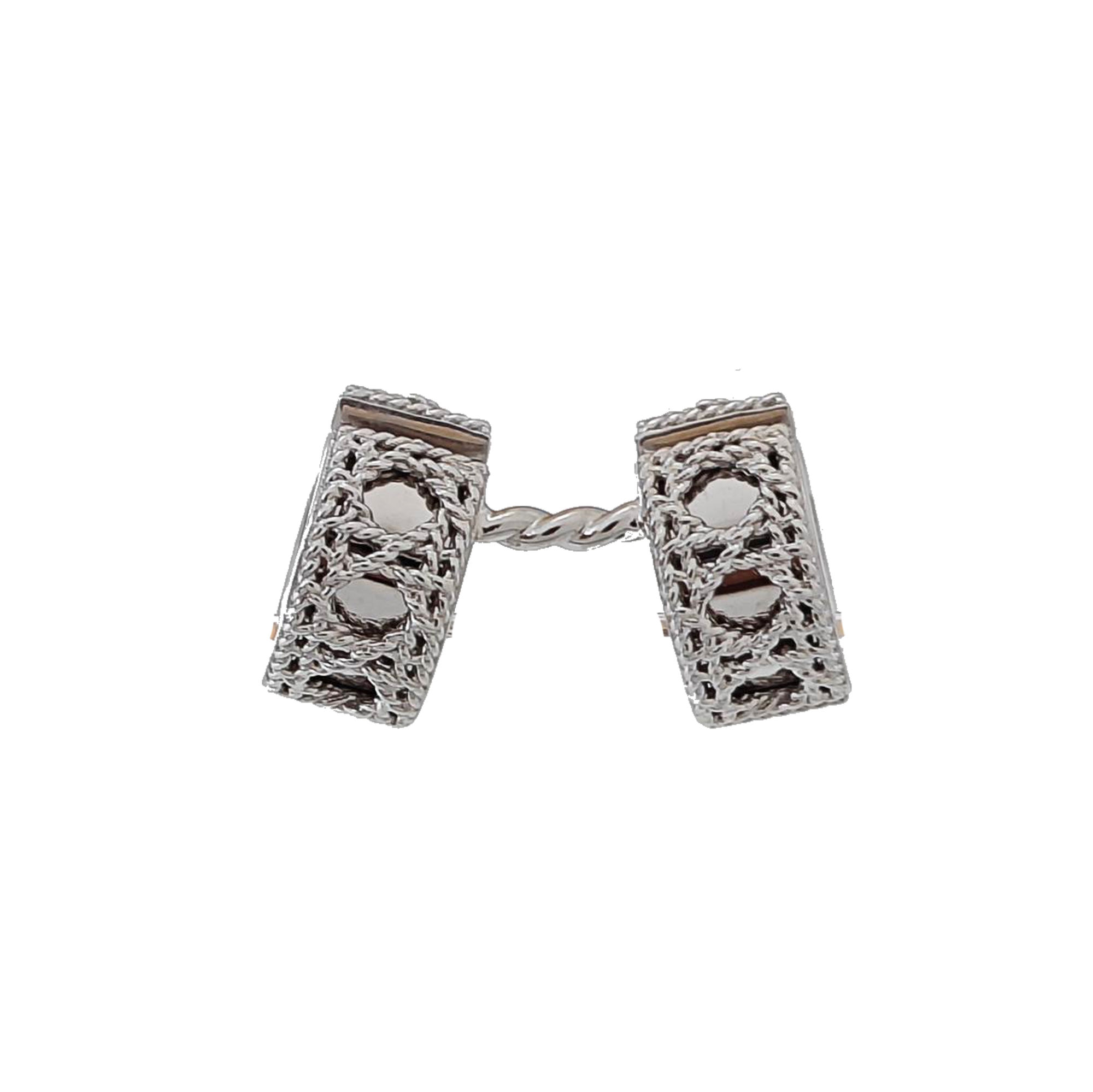 18k White Gold Silver Clip On Earrings