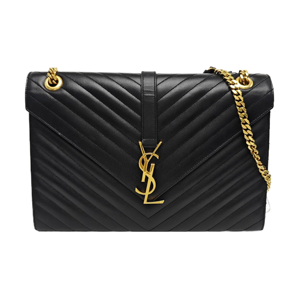 MONOGRAM Large Chevron Calfskin Black