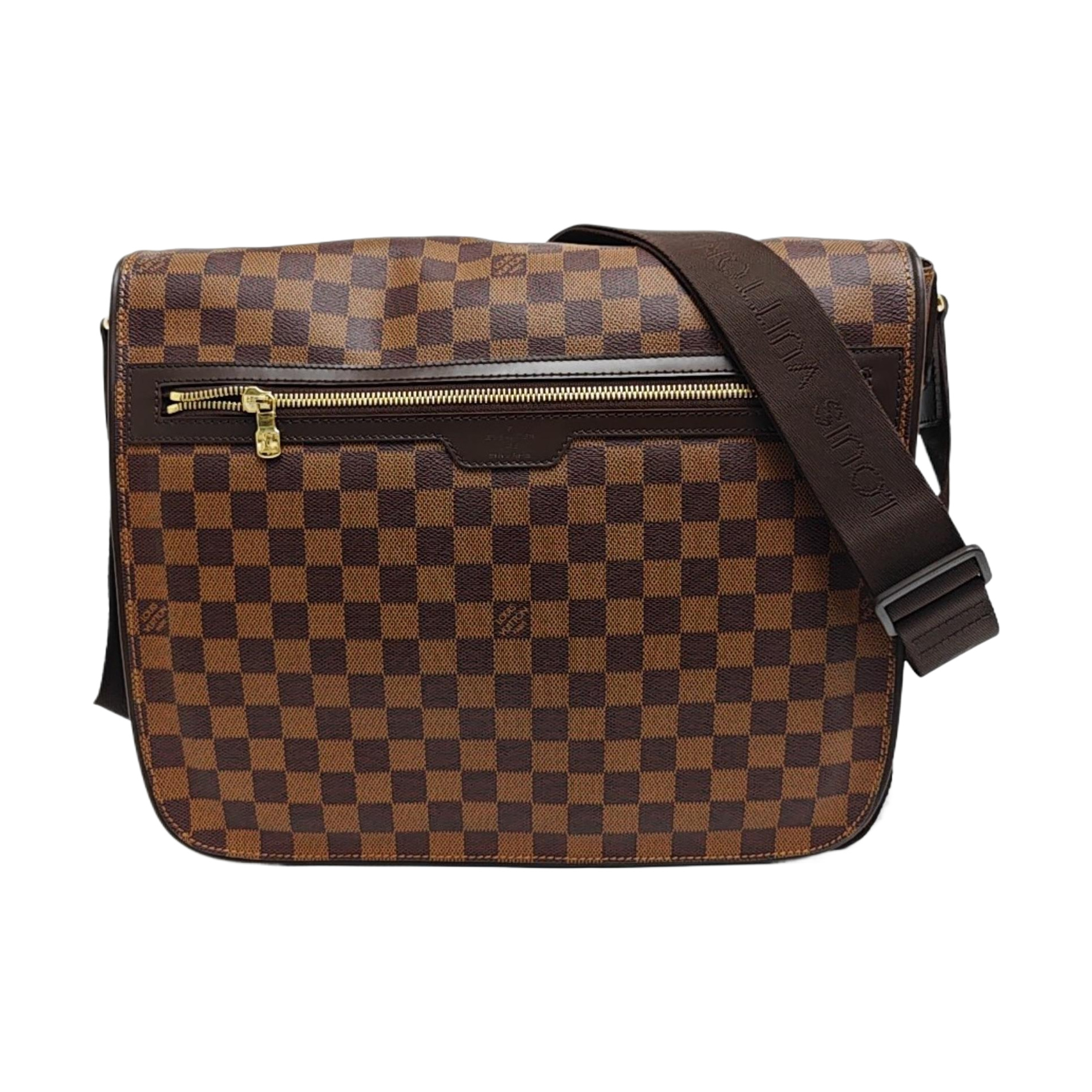 SPENCER Damier Ebene Coated Canvas Brown