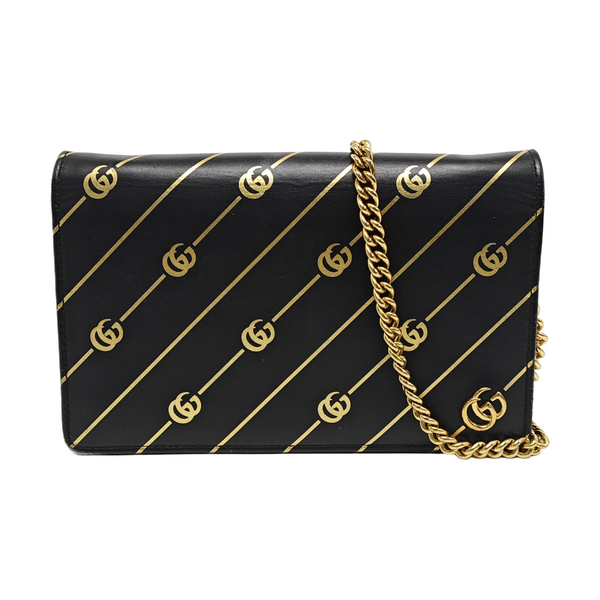 Bolso de Hombro de Piel de Becerro Negro