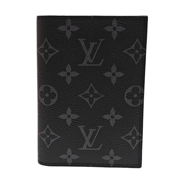 Monogram Coated Canvas Card Holder Gray