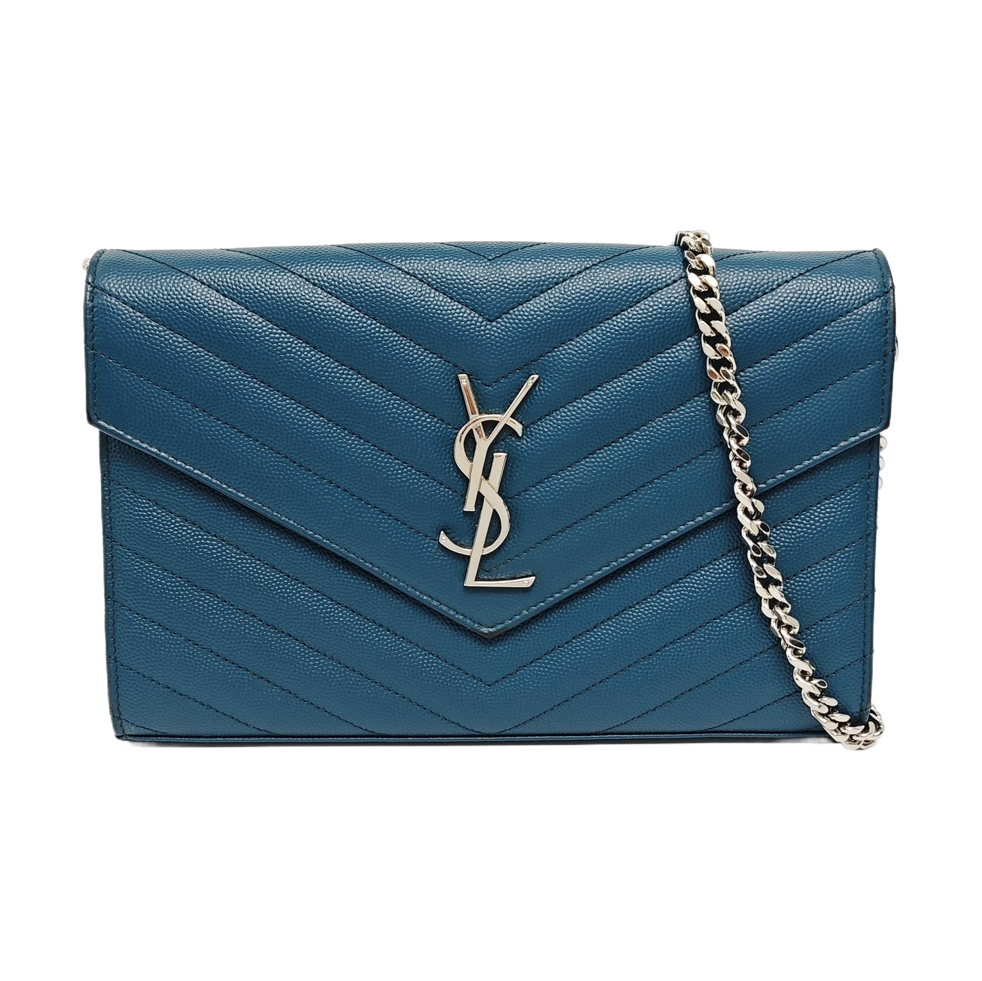 MONOGRAM Medium Chevron Calfskin Blue