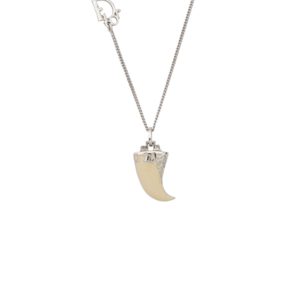 Dior Oblique Metal Silver Necklace