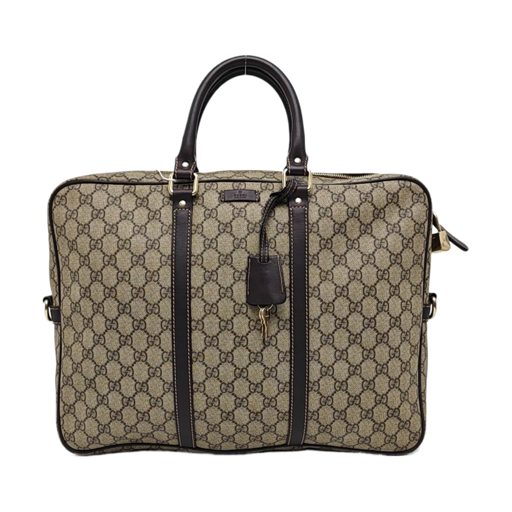Monogram Coated Canvas Top Handle Bag Beige