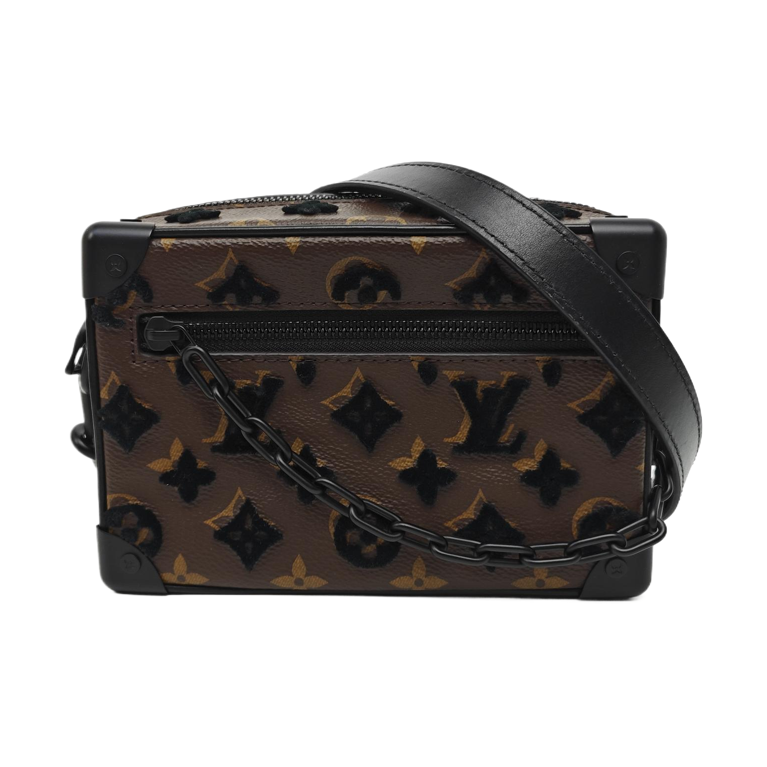 SOFT TRUNK Mini Monogram Coated Canvas Brown