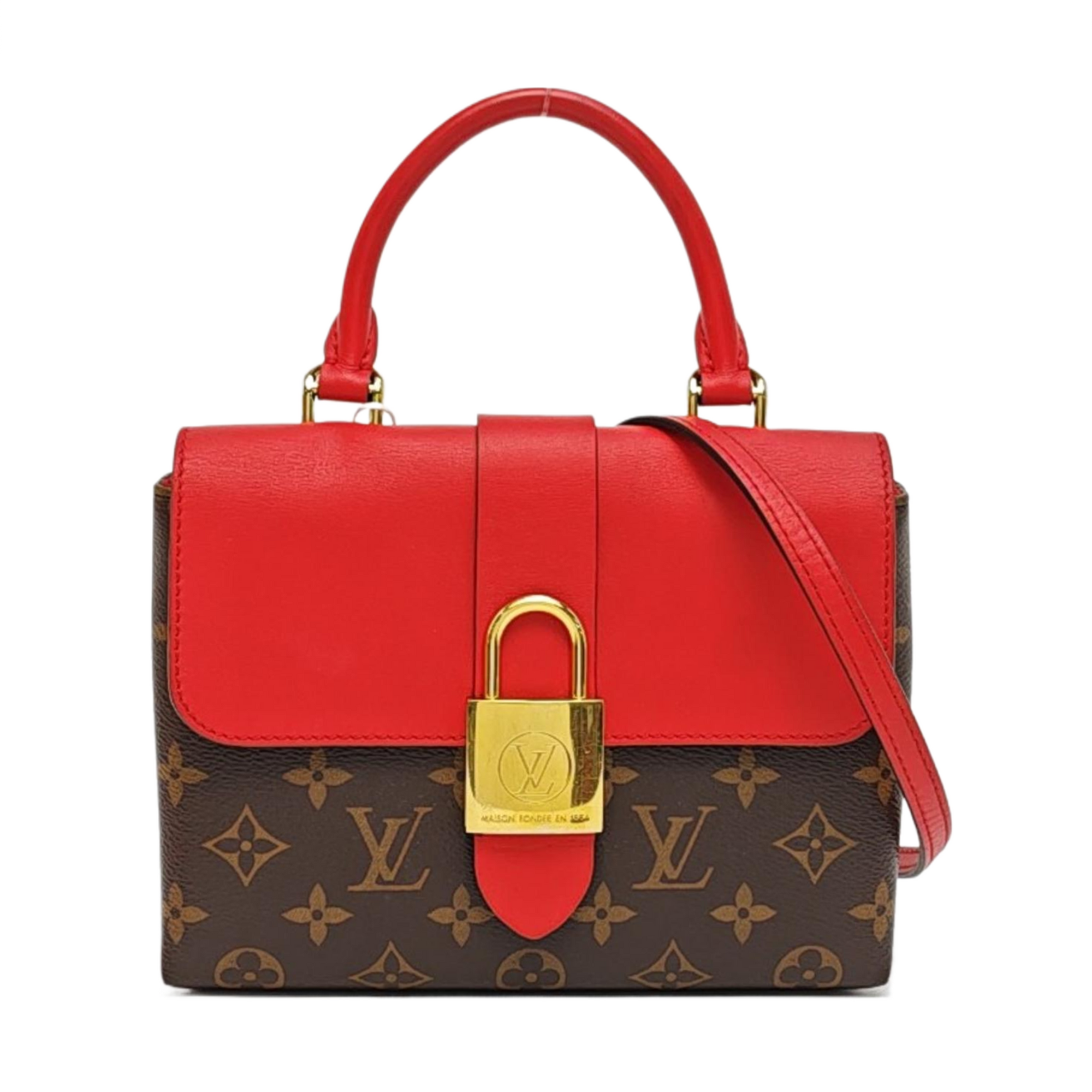LOCKY BB Monogram Coated Canvas Red