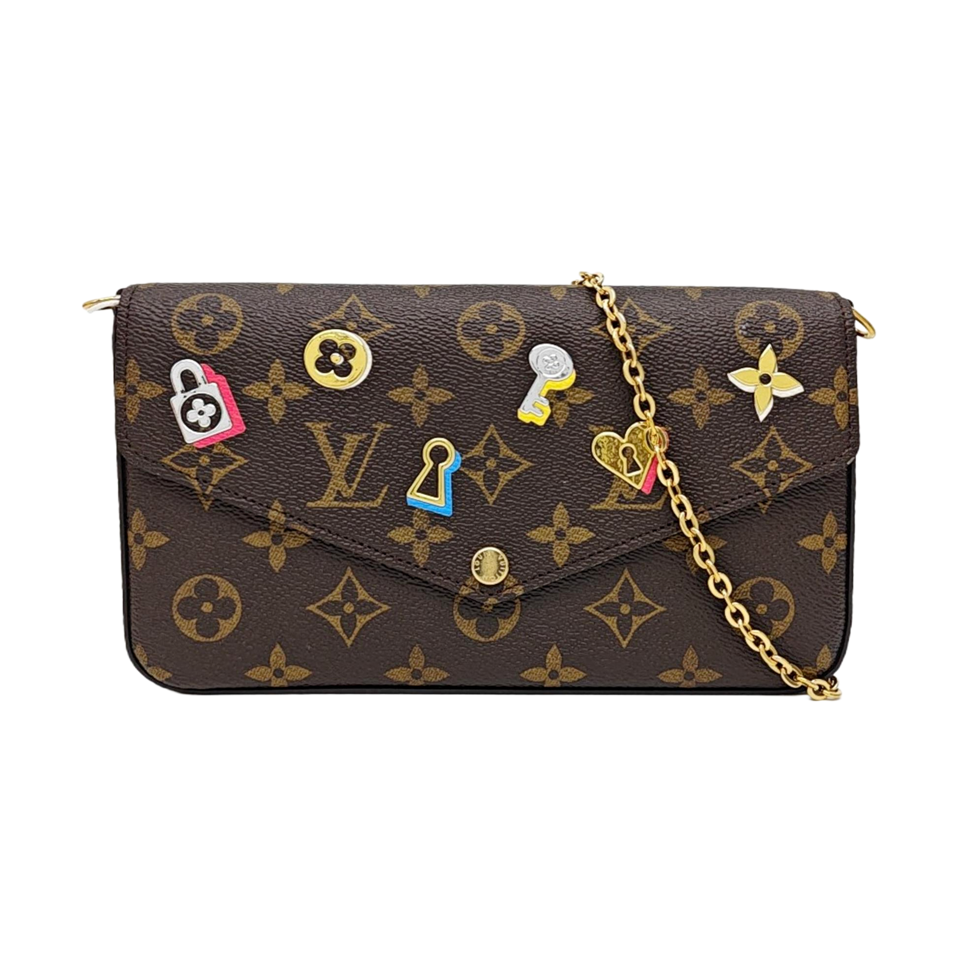 FÉLICIE Monogram Coated Canvas Brown