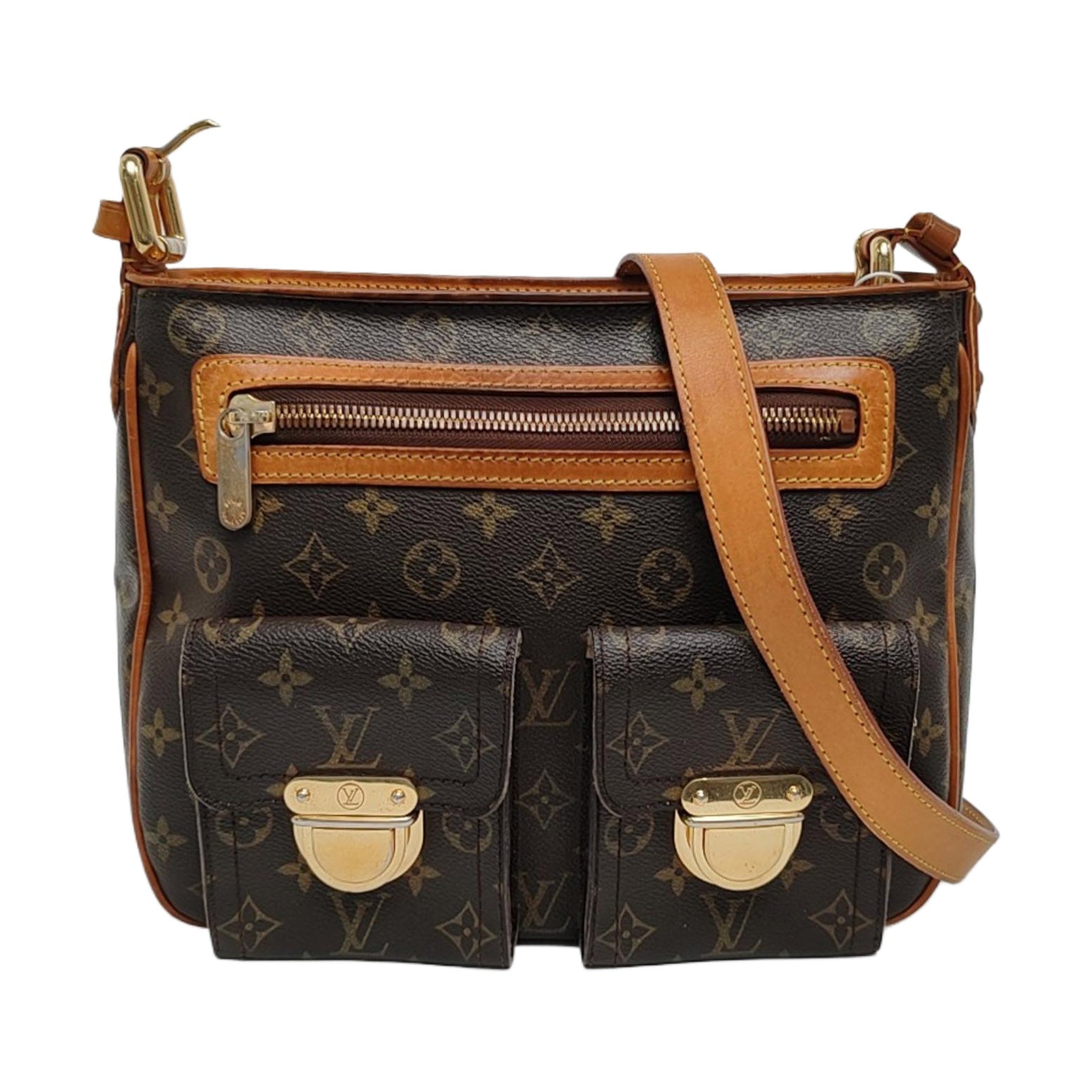 HUDSON MM Monogram Coated Canvas Brown