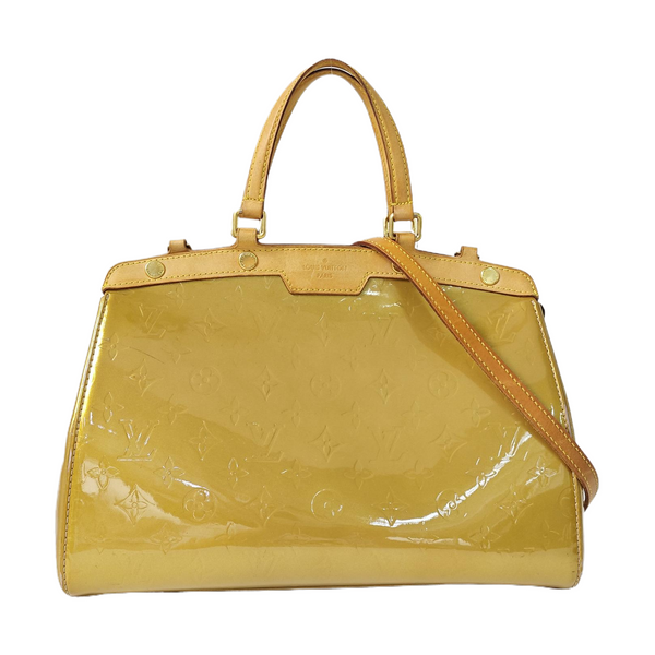 BREA MM Monogram Patent Leather Yellow
