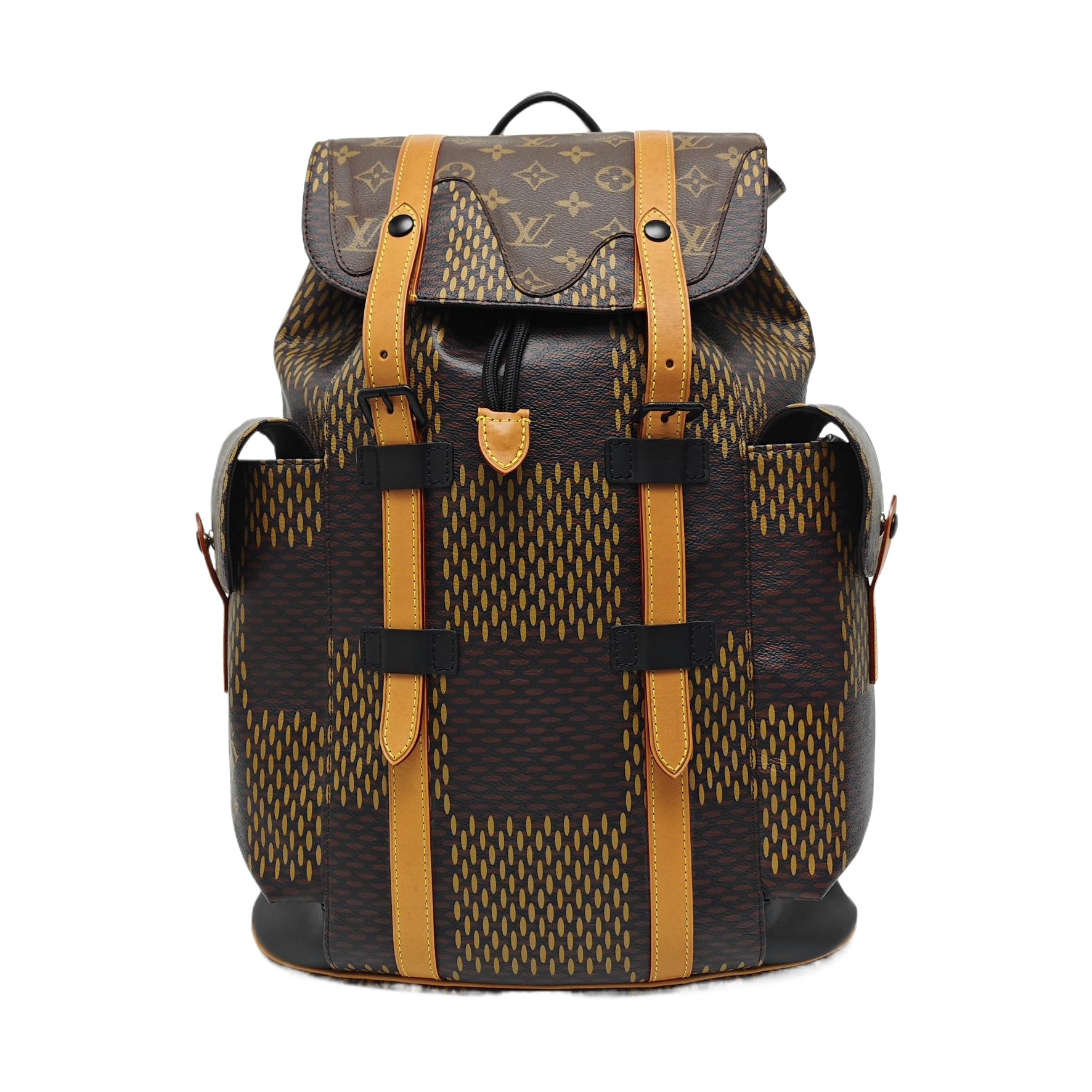 CHRISTOPHER MM Damier Ebene Coated Canvas Brown