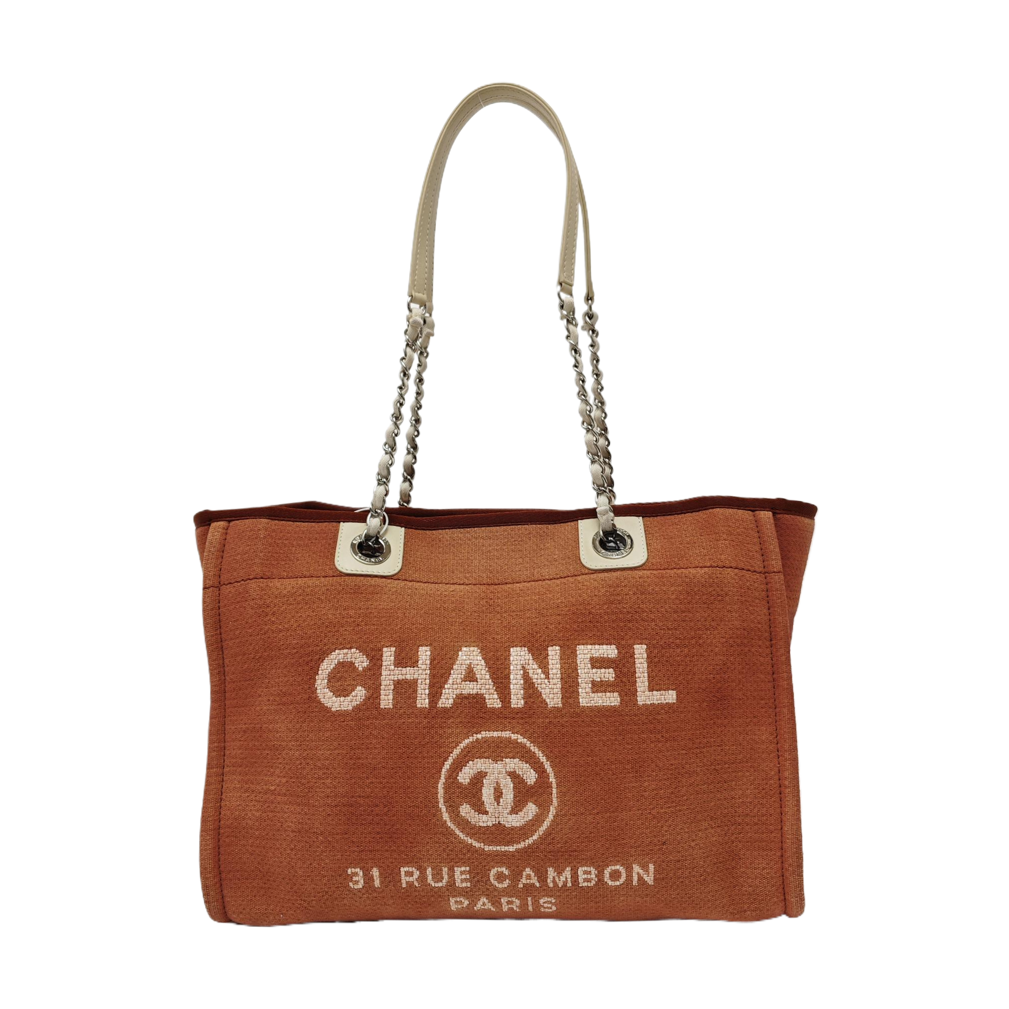Authenticated pre-owned  DEAUVILLE Canvas Brown - Tote Bag at Looply