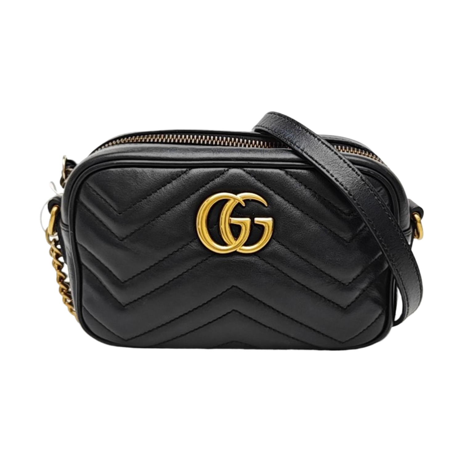 GG Marmont Mini Quilted Calfskin Black