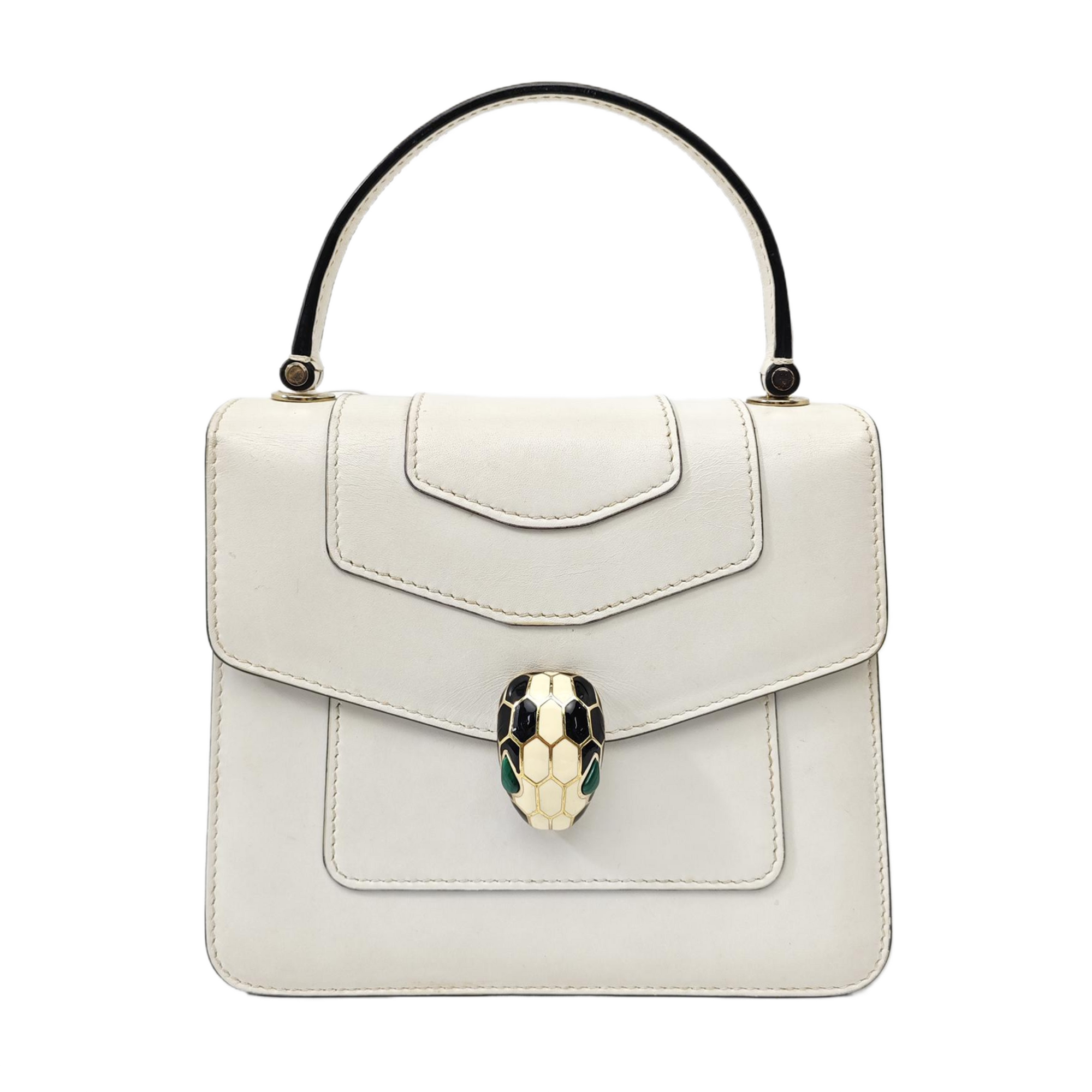 SERPENTI FOREVER Small Calfskin White
