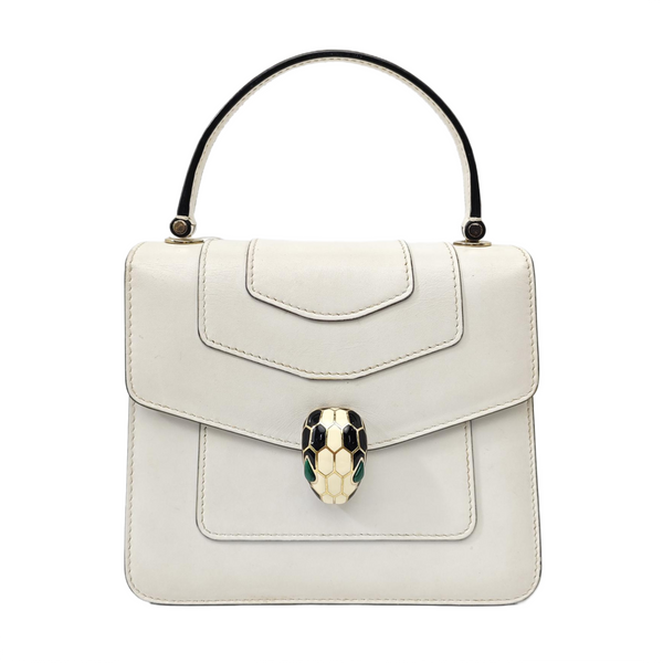 SERPENTI FOREVER Small Calfskin White