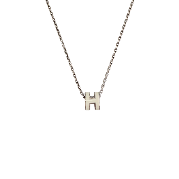 Pop H Metal Silver Necklace