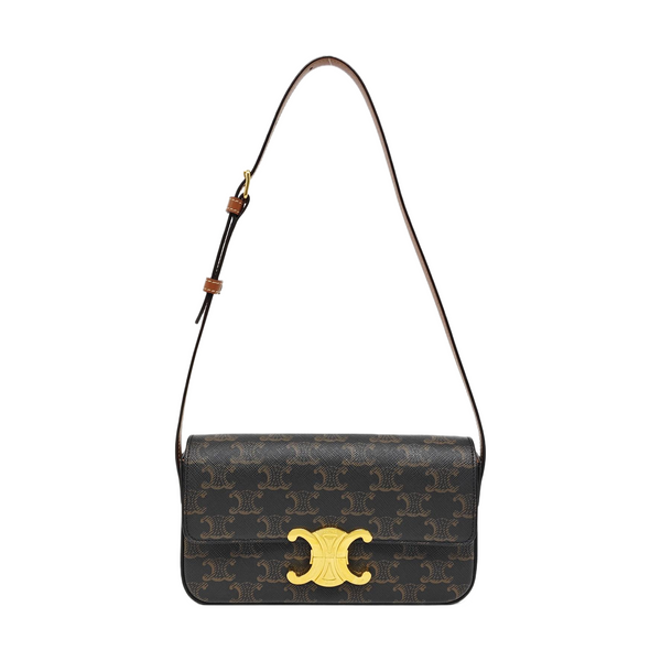 TRIOMPHE Small Coated Canvas Brown