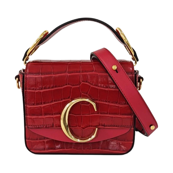 Chloé C Mini Calfskin Red