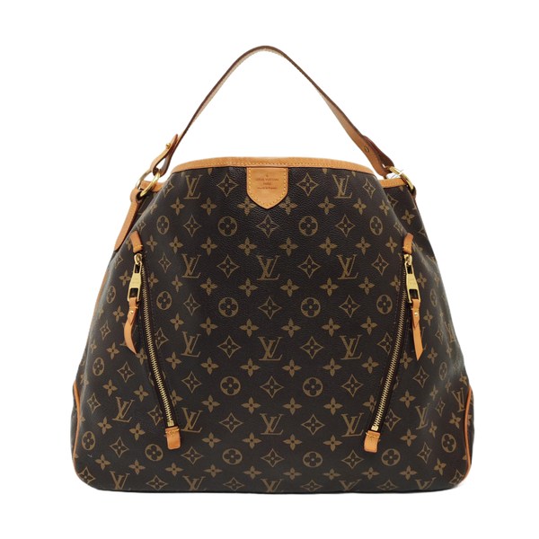 Monogram Coated Canvas Tote Bag Brown