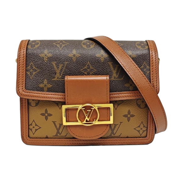 DAUPHINE Mini Monogram Coated Canvas Brown