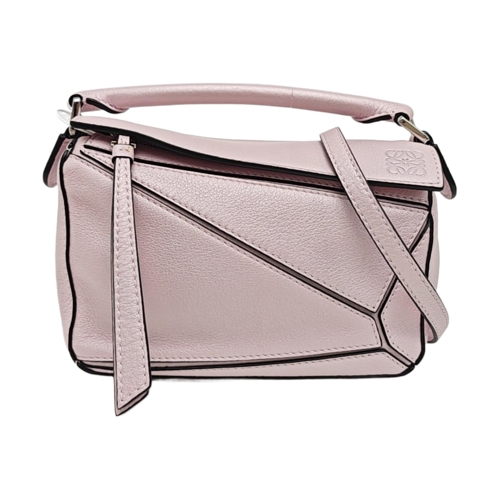 Puzzle Mini Quilted Calfskin Pink