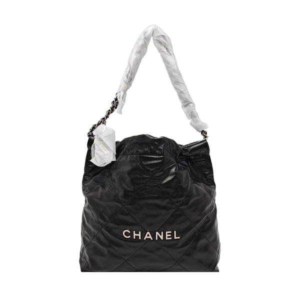 CHANEL 22 Small Quilted Calfskin Black