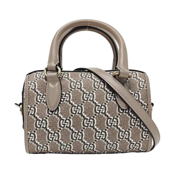 Monogram Coated Canvas Shoulder Bag Super Mini Gray