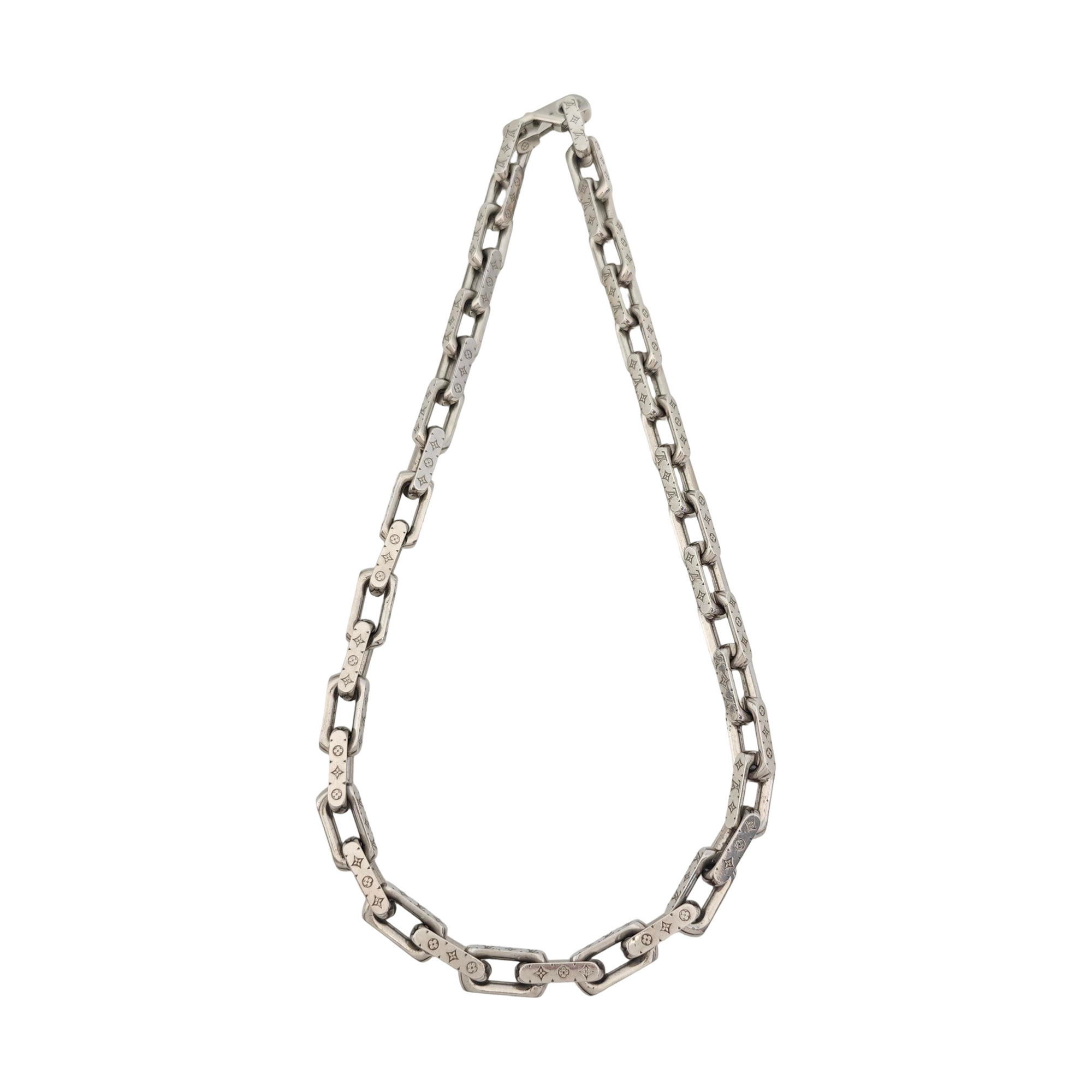 MONOGRAM CHAIN Metal Silver Necklace