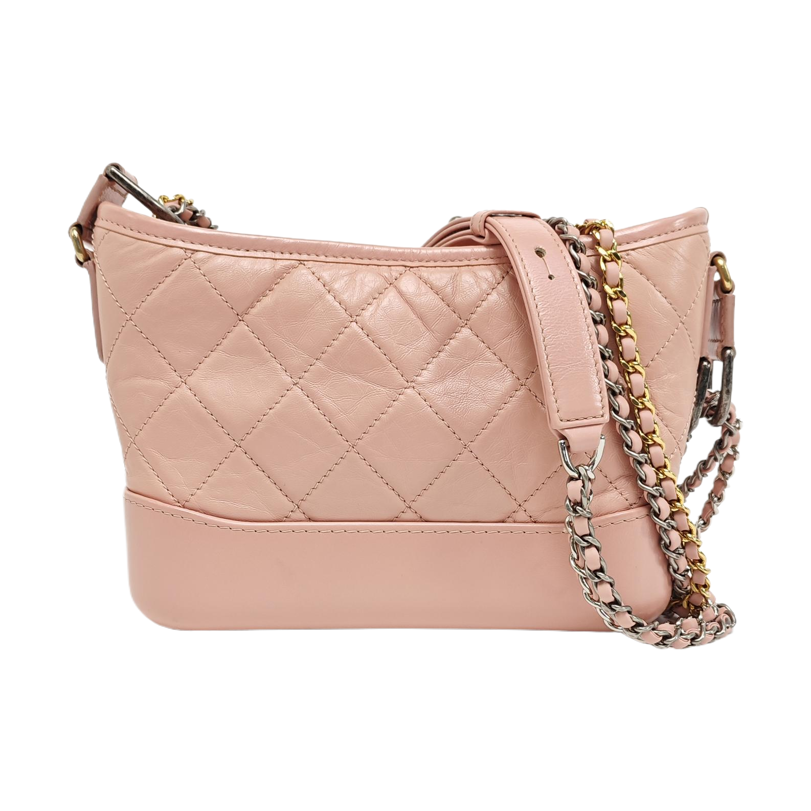 GABRIELLE Small Quilted Calfskin Pink