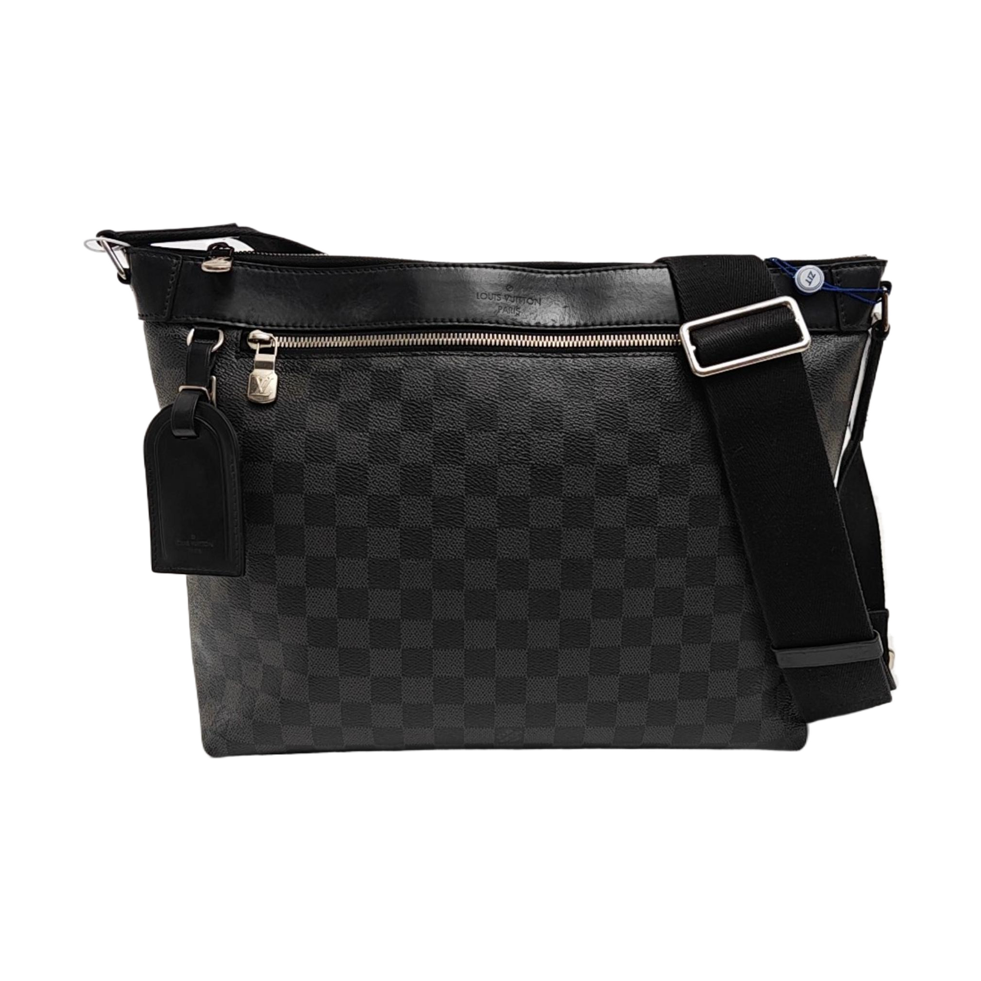Damier Graphite Coated Canvas Crossbody Bag Gray
