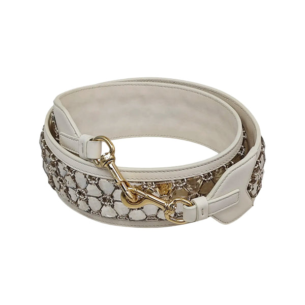 Leather White Bag Strap