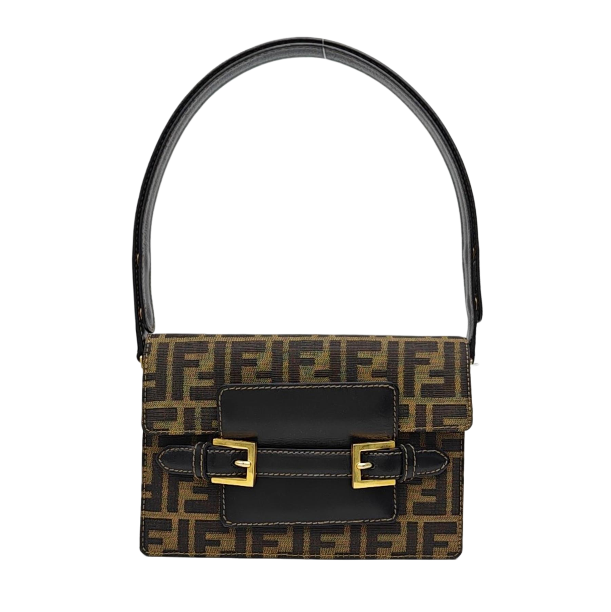 Fabric Shoulder Bag Brown