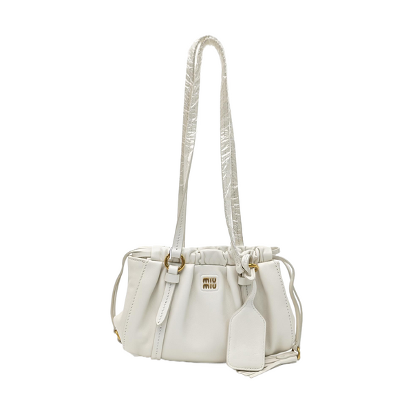 Lambskin Top Handle Bag White