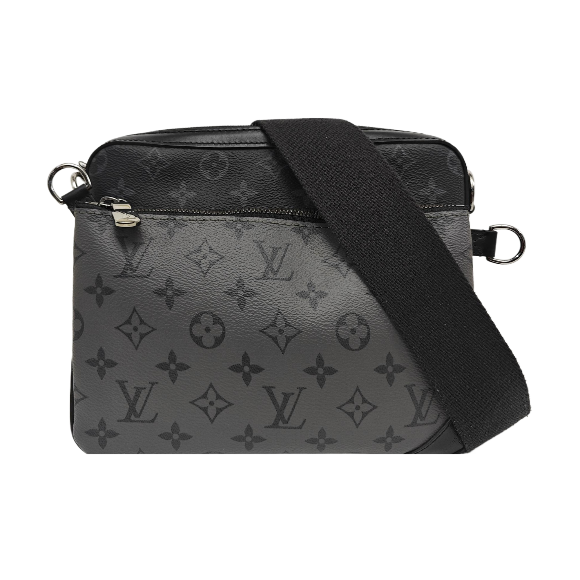 TRIO Monogram Coated Canvas Gray