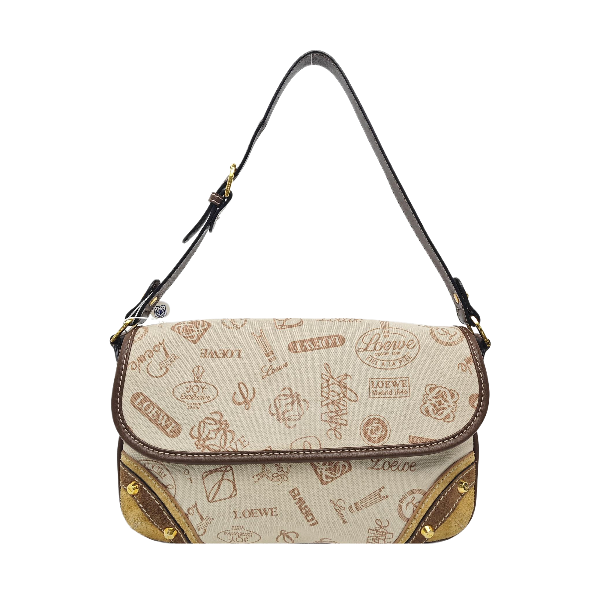 Calfskin Shoulder Bag Beige