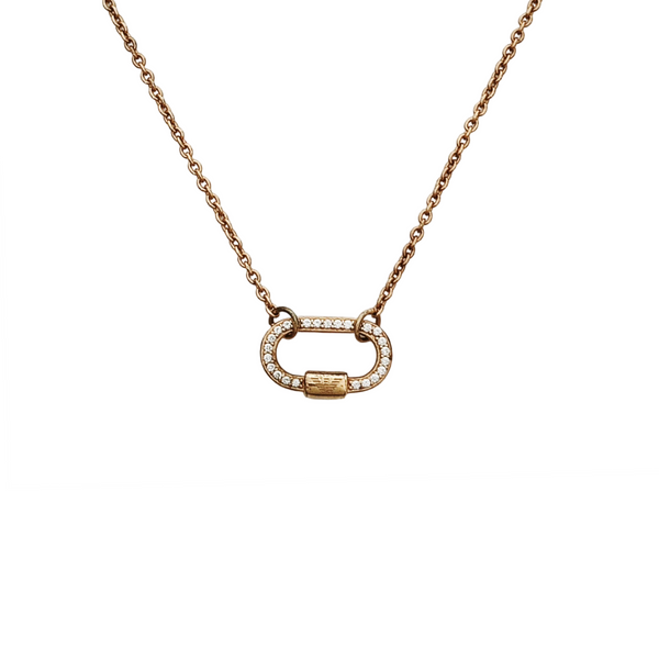 925 Sterling Silver Rose Gold Necklace