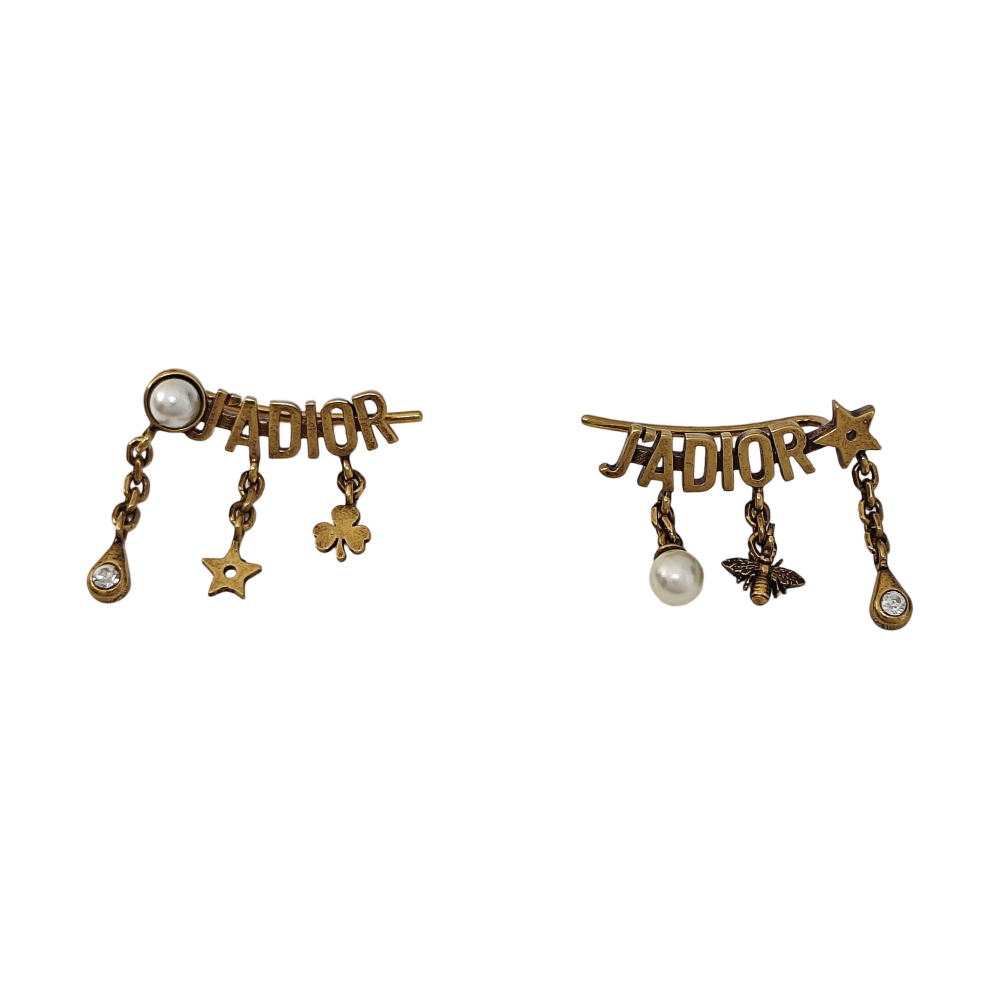 J'adior Metal Gold Stud Earrings