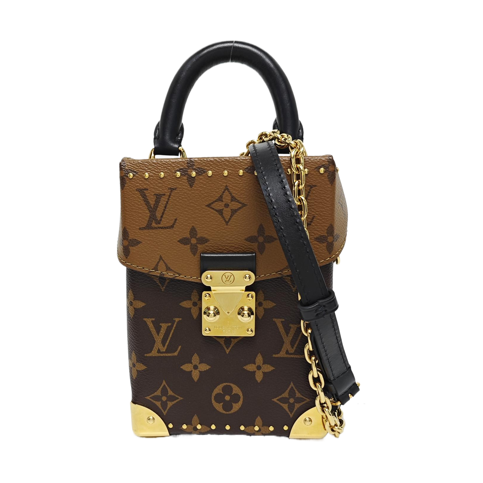 CAMERA BOX Monogram Coated Canvas Brown
