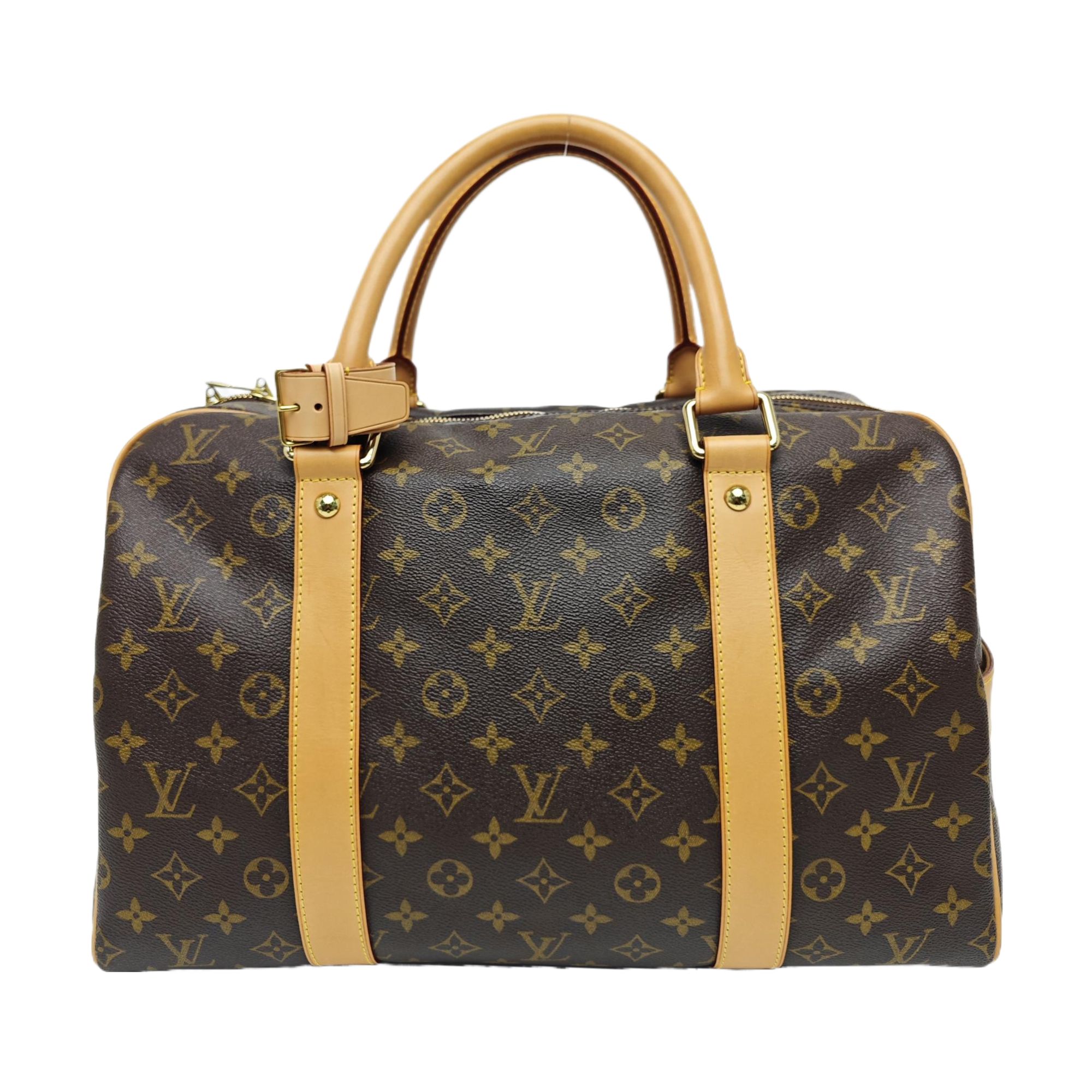 Monogram Coated Canvas Top Handle Bag Brown