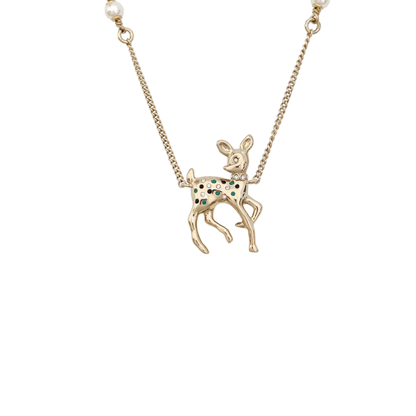CC Logo Metal Gold Necklace