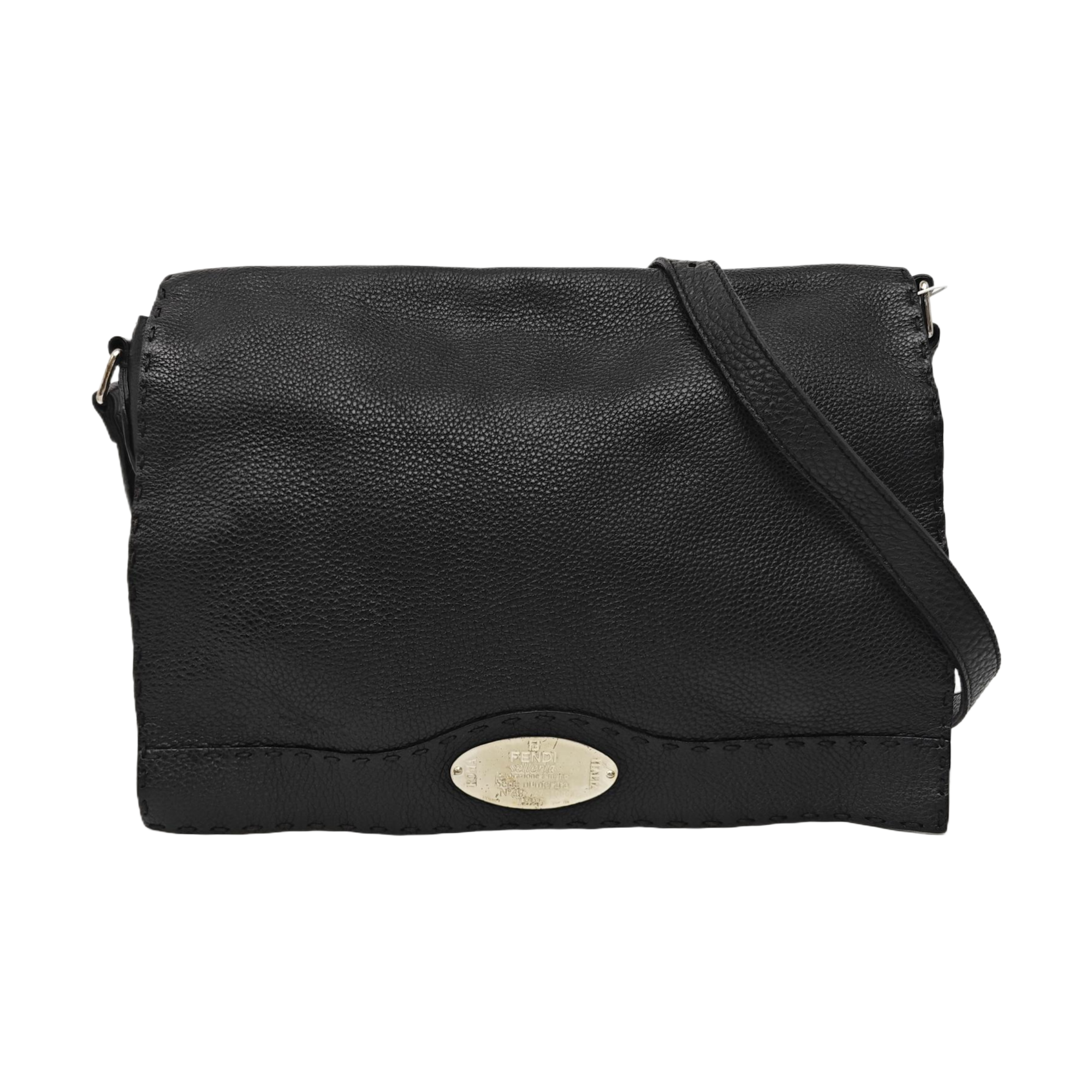 Quilted Calfskin Shoulder Bag Black