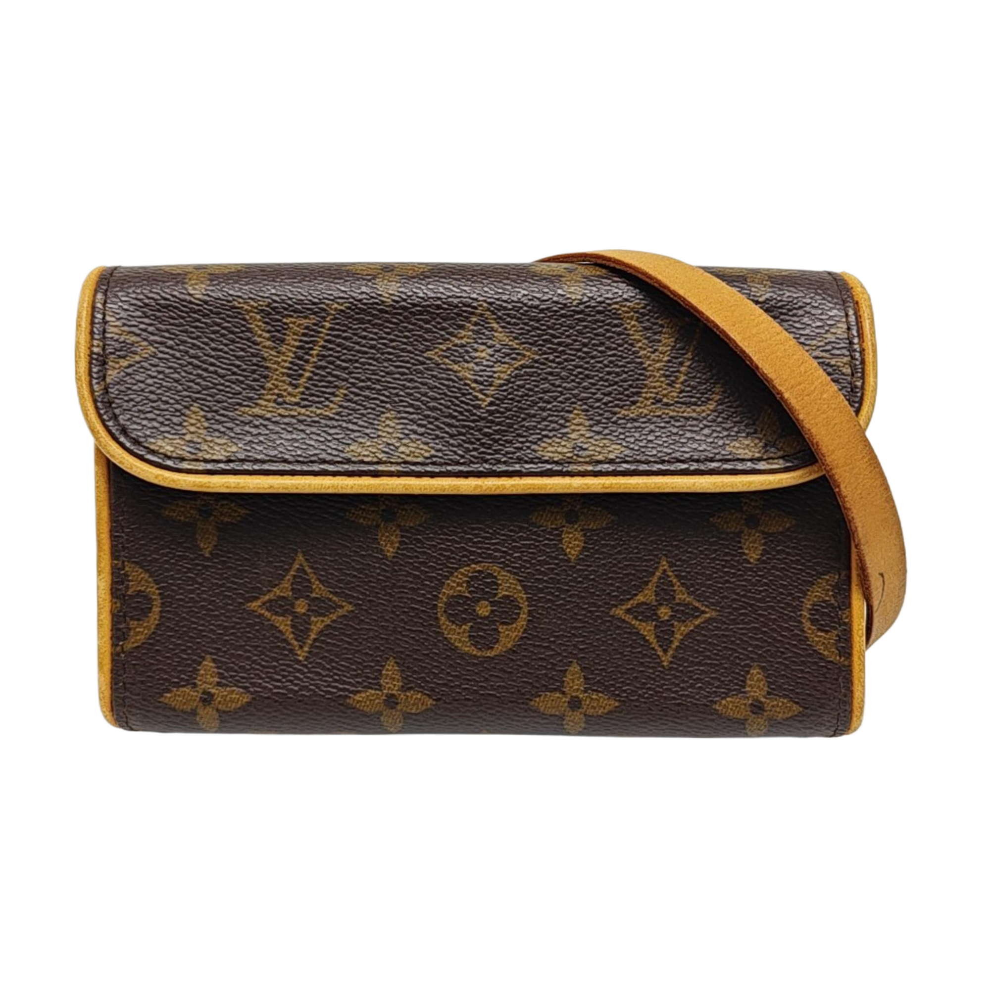 FLORENTINE Monogram Coated Canvas Brown