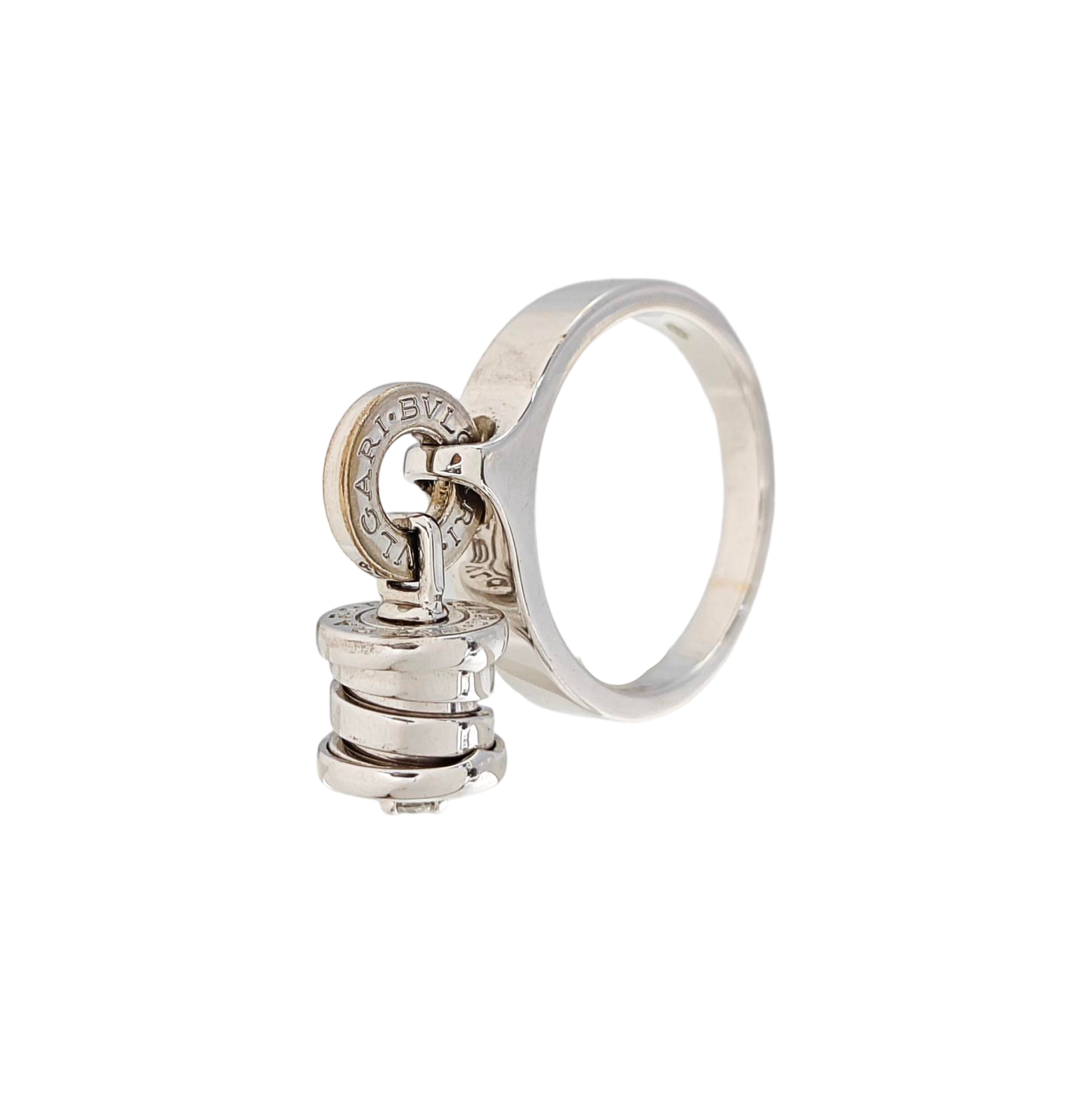 18k White Gold Silver Ring EU 53