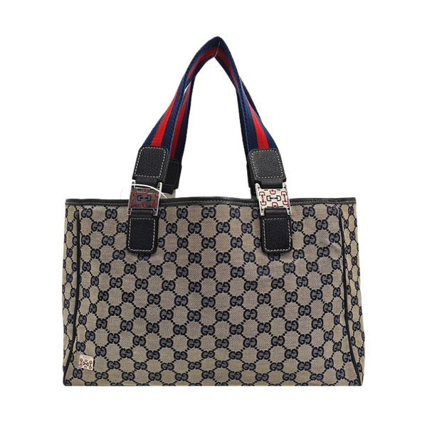 Monogram Canvas Tote Bag Brown