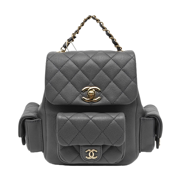 DUMA Quilted Grained Calfskin Gray