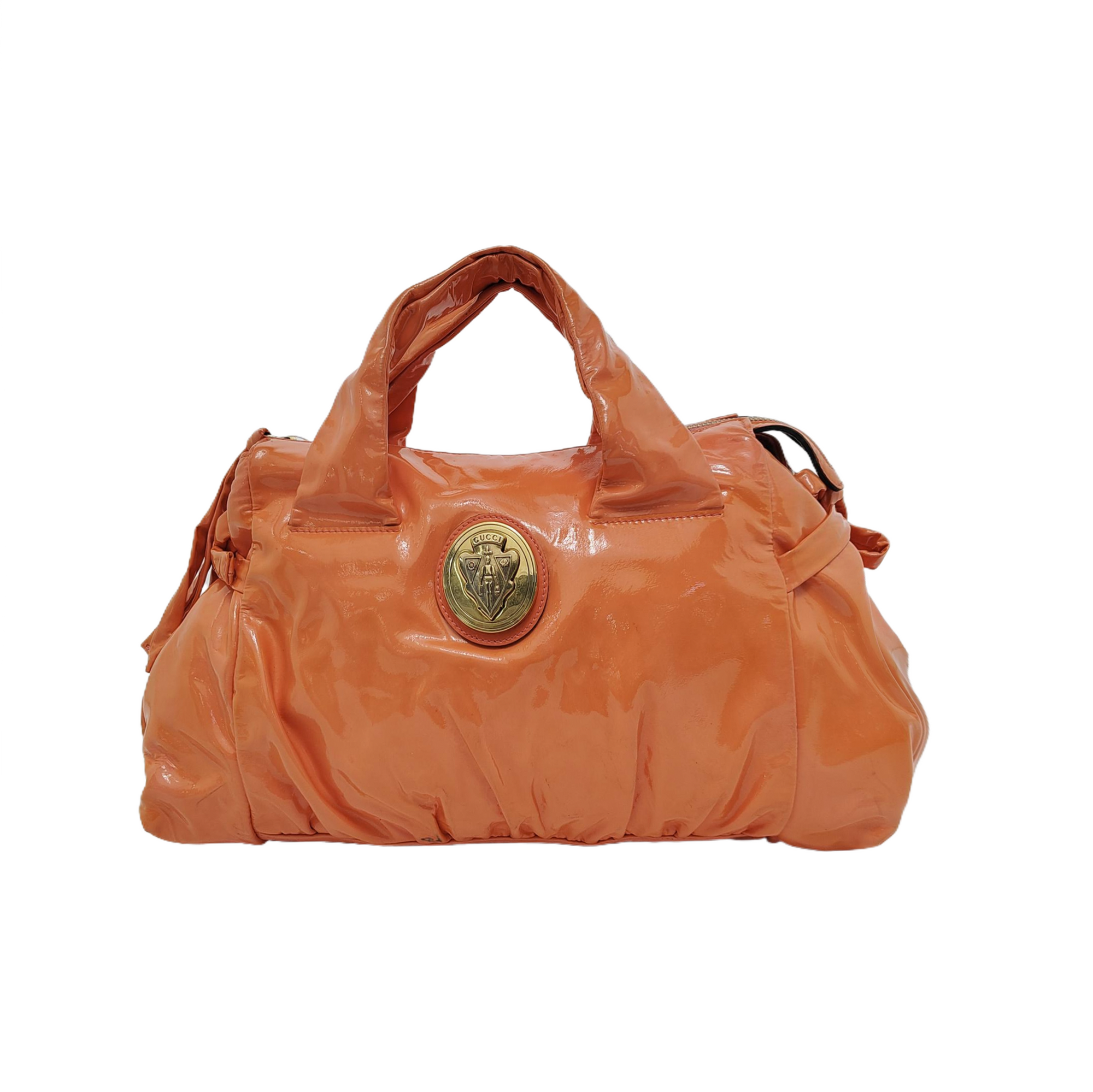 Calfskin Top Handle Bag Orange