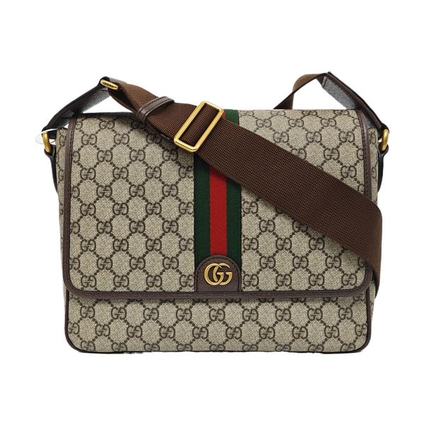 Ophidia Small Monogram Coated Canvas Beige