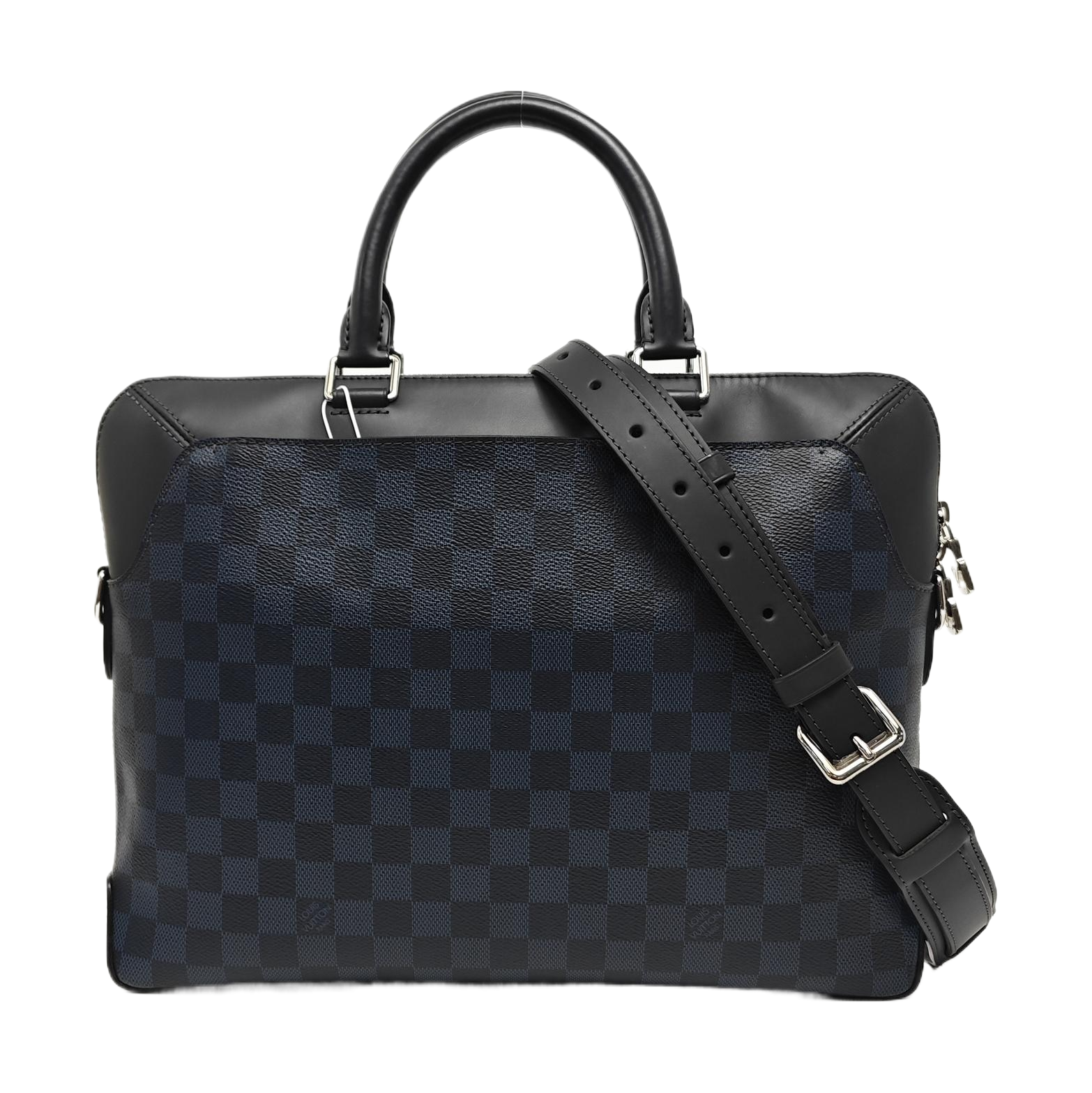 Damier Coated Canvas Crossbody Bag Blue